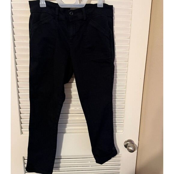 Torrid Women’s 12R Black Utility Pants Roll Cuff Snap Hem Straight Leg Gorpcore - Picture 1 of 5